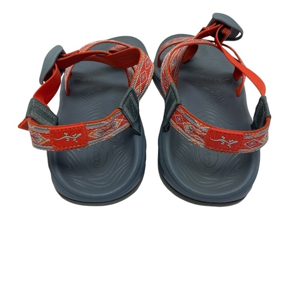 Chaco Sandals Adjustable Diamond Orange & Gray Women’s Size 11 - Picture 2 of 10